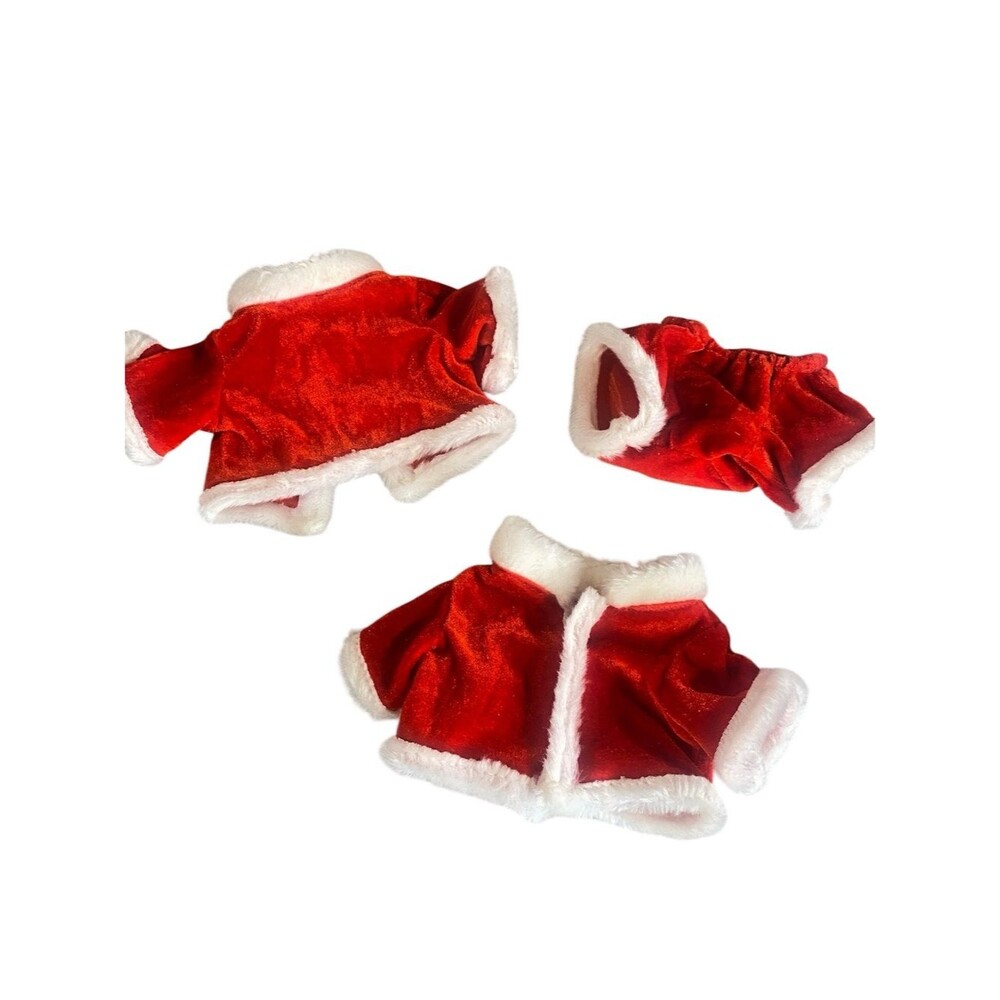 Webkinz Santa Claus Plush Outfit Red Velvet Faux Fur 3 Piece Set Christmas Toy